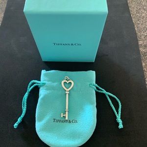 Tiffany & Co. large heart key pendant 2”